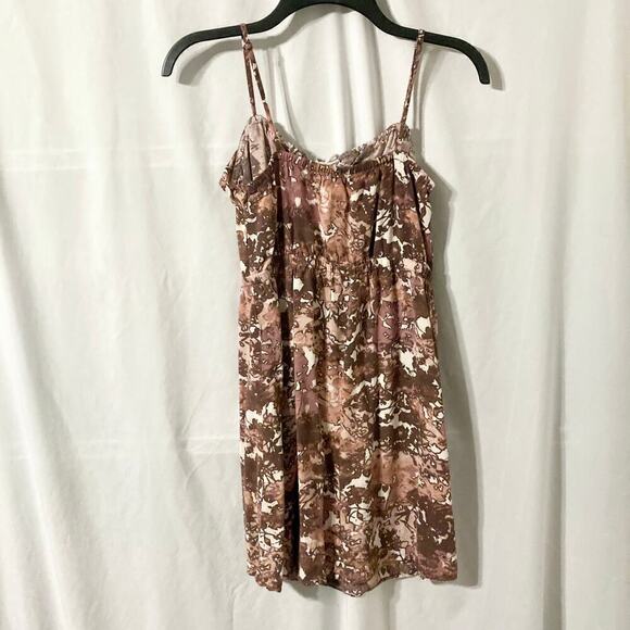 Mudd Junior's M Burgundy and Cream Floral Color Splash Dress - Picture 4 of 8